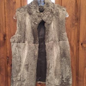 Real rabbit fur vest